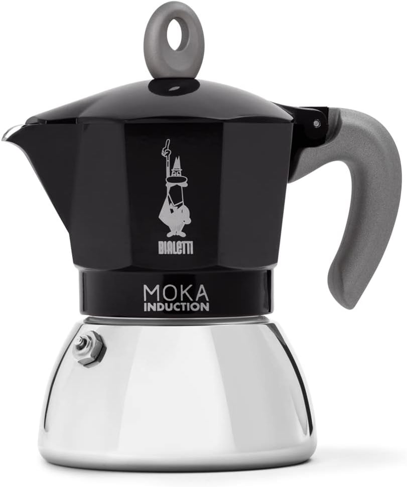 Bialetti Moka Induction Espressokocher aus Edelstahl für Induktionsherde