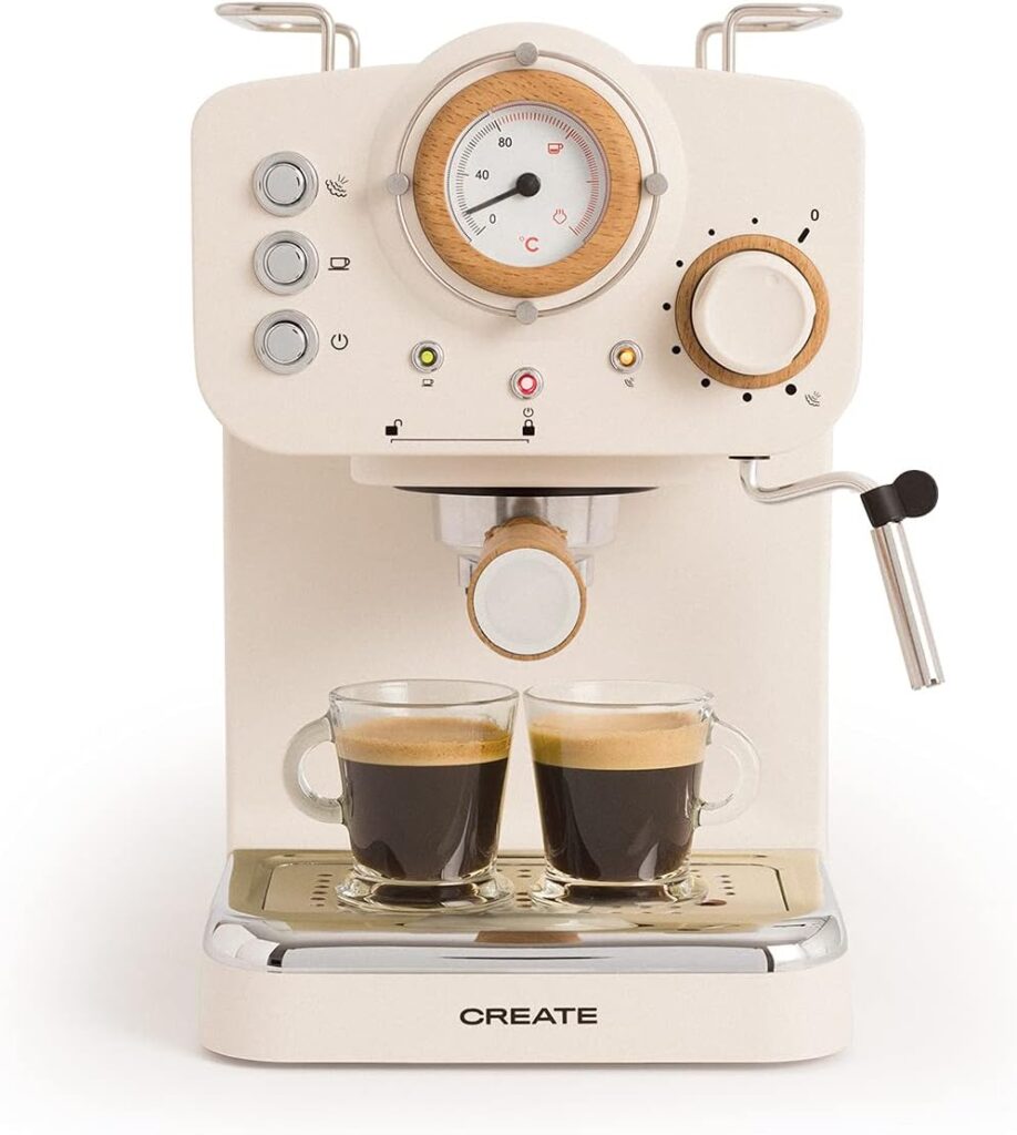 CREATE Halbautomatische Kaffeemaschine mit Milchbehälter – Espressomaschine für Cappuccino & Latte