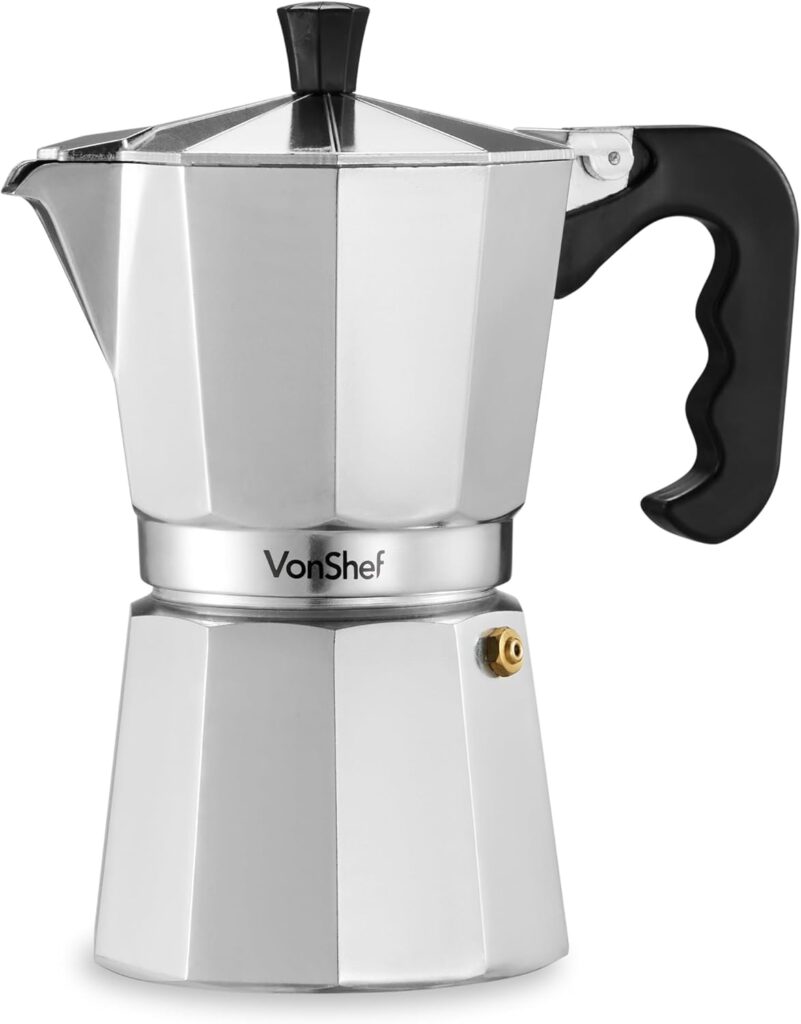 VonShef Espressokocher im klassischen italienischen Design für 6 Tassen