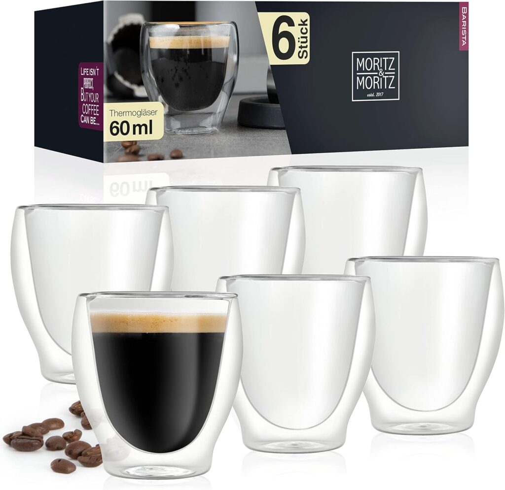 Moritz & Moritz Milano Espressogläser doppelwandig 6er-Set