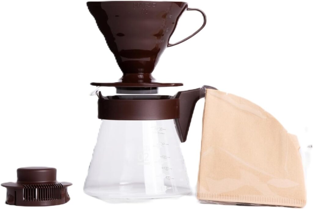 Hario V60 Pour-Over-Set mit Glaskanne und Filter