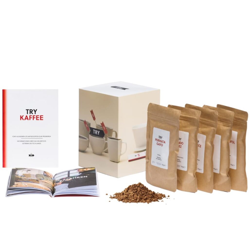 TRY FOODS Kaffee Geschenkset mit Verkostungsbroschüre